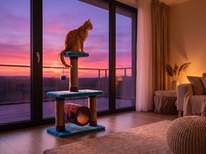 อมิสตาร์ รอยัล ลอฟท์ – คอนโดแมวหลายชั้นสุดหรู ทันสมัย พร้อมเสาข่วนทำจากปอกระเจาคุณภาพพรีเมียม บ้านหลอดนุ่มสบาย และแท่นวาง - Product Image 4