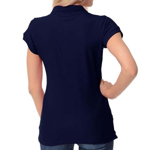 Diseño personalizado de tu propia marca Polo de algodón transpirable para deportes 92% poliéster 8% Spandex Polo camisas de golf para mujer - Product Image 3