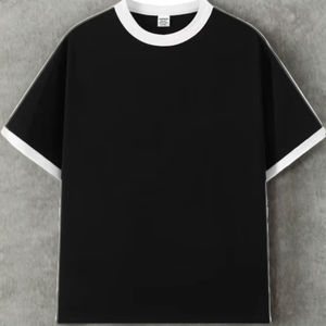 เสื้อยืดแขนสั้นรุ่นยูนิเซ็กซ์เสื้อยืดคอกลมผ้าฝ้าย100% ลำลองสีพื้นขนาดพลัสไซส์เพื่อความสบายสกรีนสี - Product Image 3