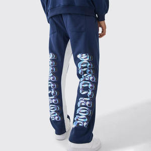 Ensembles de vente en gros de survêtements en polyester personnalisés pour hommes de haute qualité nouveau design pull à fermeture éclair évasée avec logo brodé - Product Image 2