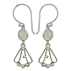 ต่างหูเงินแท้ 925 ประดับมูนสโตน สำหรับผู้หญิง สวมใส่ได้ทุกวันและเป็นของขวัญ - Product Image 2