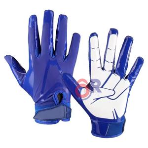 Gants de football américain personnalisés les plus vendus à vendre, gants de gardien de but de football américain pour jeunes de haute qualité et durables en latex - Product Image 3