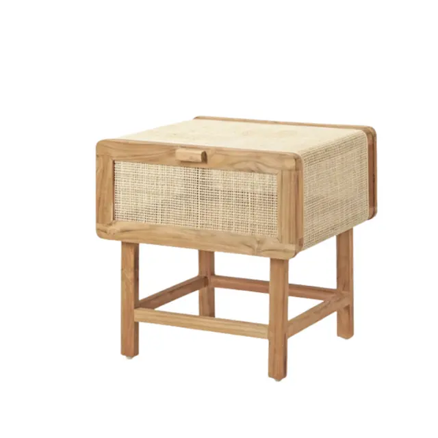 Gabinete de almacenamiento de ratán de madera maciza, gabinete de almacenamiento para dormitorio, muebles de ratán para el hogar, producto directo de fábrica para sala de estar y dormitorio