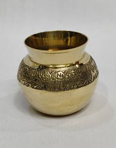 Plato de Adoración de Latón para Panch Puja y Jal Patra con Lota para Pooja y Cuchara, Set de Incienso Charan Amrit, Quemador de Bakhoor, Tamaño Personalizado - Product Image 2