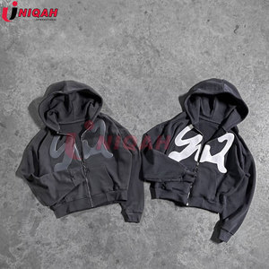 เสื้อฮู้ดดี้พรีเมียม สไตล์เรโทร ทรงโอเวอร์ไซส์ หลวม สบายๆ สำหรับผู้ชายและผู้หญิง ลายปัก สีพื้น สำหรับฤดูหนาว สตรีทแวร์ - Product Image 6