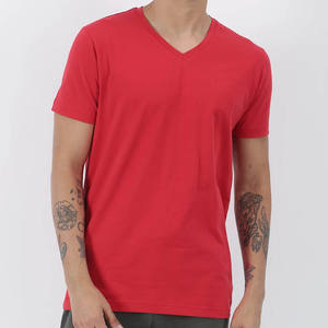 Factory 250 Gsm Custom Your Own Brand Printing Camiseta de manga corta unisex Camiseta de manga corta con cuello en V de secado rápido - Product Image 2