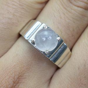 Anillo de estilo bohemio de plata hecho a mano, joyería de plata de ley 925, piedras preciosas de cuarzo rosa, anillo de tendencia, joyería para mujer, regalo para ella - Product Image 3