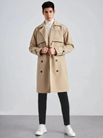 Nouveau Manteau Long en Laine Très Tendance pour Hommes, Qualité Supérieure, Collection Automne-Hiver, Vente en Gros