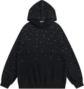 Strass Hoodies Hommes Femmes Diamant Sweat À Capuche Mode De Luxe Casual Streetwear Unisexe Pull À Capuche. - Product Image 1