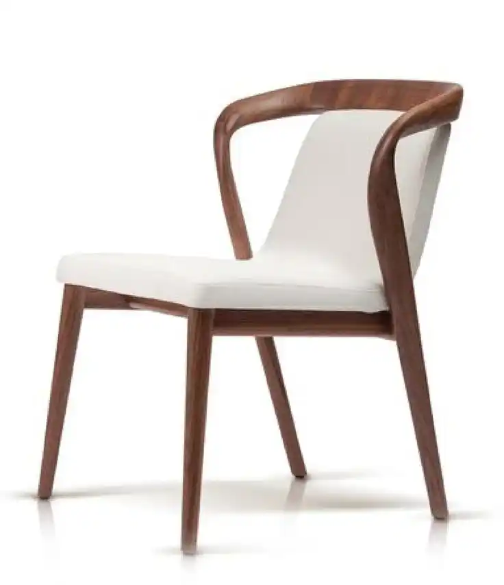 Offre Spéciale 100% Teck Acajou Sungkai Bois En Bois Cuir Tissu Classique Moderne Café Café Restaurant Bar Tabouret À Manger Chaise