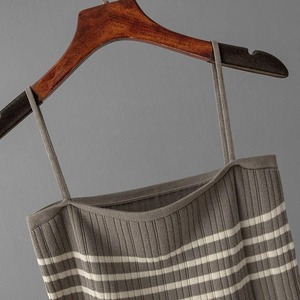 Fashion 3 Piece Knit Striped Set <b>Women</b> Sexy <b>Vest</b> Long Sleeve <b>Sweater</b> Cardigan Elastic Waist Pants <b>Women's</b> Tracksuit Knitted Suit - Product Image 5