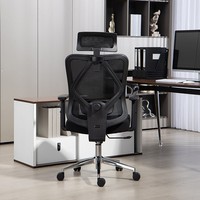 Chaise de bureau de direction moderne à dossier haut, confortable, en maille, réglable, pivotante, ergonomique, pour bureau et domicile