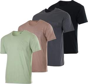 Ensemble 4 pièces pour hommes Sport Performance à manches courtes et col rond avec poche Custom Your LOGO Printing Oversize T-shirt pour hommes - Product Image 2