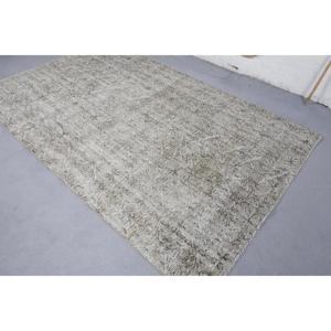 Alfombra Vintage, Alfombra Turca Grande de 5.1x8.1 pies, Alfombra Marroquí de Lana Gris Beige - Product Image 4