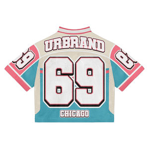 Camiseta de fútbol americano con impresión por sublimación de alta calidad, camiseta de malla de equipo con el logotipo de su equipo, OEM personalizado - Product Image 2