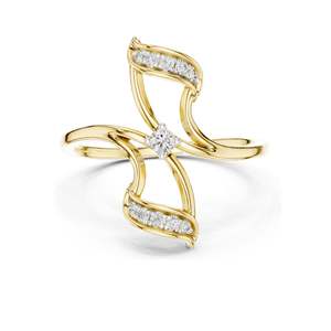Anillo Floral con Diamante de Laboratorio Redondo Brillante de 0.099 CT para Mujer, Claridad VVS-VS EF, Cultivado por CVD, Oro de 18K, 14K, 10K y Plata 925 - Product Image 3