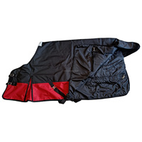 Couverture d'hiver pour cheval personnalisable en polyester 600D Rip-Stop, durable, imperméable et respirante, avec logo et 2 boucles de fixation sur la poitrine