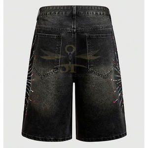 Services OEM Prix raisonnable Short strass Dernier style Design personnalisé Streetwear Short strass - Product Image 3