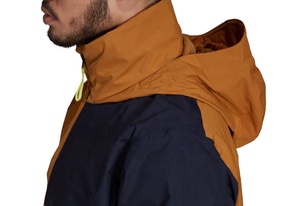Chaqueta de lluvia impermeable transpirable de calidad superior con bloqueo de colores contrastantes para hombre, chaqueta de invierno de secado rápido - Product Image 6