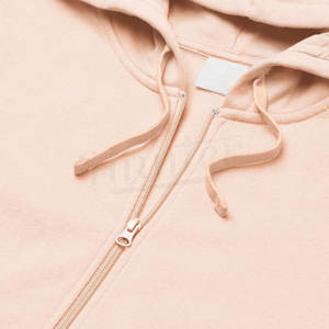 Sudaderas Casuales con Cremallera para Mujer, 100% Algodón, Felpa Gruesa, Secado Rápido, Impresión de Logotipo Personalizado, Ropa Urbana - Product Image 6