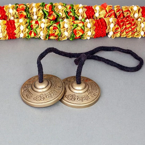 Acheter en laiton massif tibétain Tingsha cymbale cloche Tingsha cymbales tibétain chanceux symbole en relief méditation Yoga cloche carillons en gros - Product Image 6