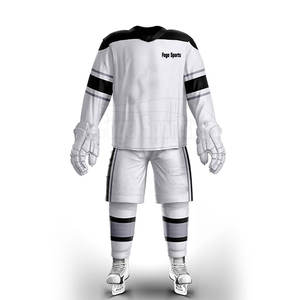 Ensembles d'uniformes de hockey sur glace professionnels de haute qualité Plus Size 100% Polyester Couleurs et logo personnalisés - Product Image 1