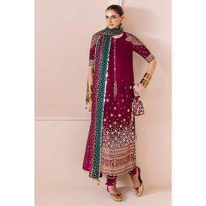 Conjunto de Traje Formal de Terciopelo Bordado Jazmin para Mujer CVF D-02 y TC-1411 - Product Image 1
