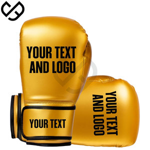 Gants de boxe en cuir de vachette personnalisés avec logo professionnel, gants de MMA Sanda personnalisés avec logo textuel en couleur - Product Image 2