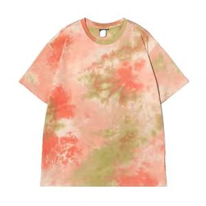 2025 Custom Crew Neck T-<b>Shirt</b> Quality Tie Dye Print on <b>100</b>% Cotton Jersey Oversized for Men and Women Casual Style - Product Image 4