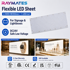 Lámina LED Raymates UL ETL de 1M, Súper Larga, Flexible, con 1 LED, Panel de Luz LED Cortable, DC24V, para Letreros, Cocinas e Islas - Product Image 2