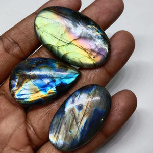 Cabochons de pierres précieuses de créateur en vrac Labradorite bleue Lot en gros naturel pour pendentif bijoux à bricoler soi-même accessoires mélange en forme de; 27243 - Product Image 1