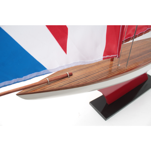 Yachts classiques européens modèle bateau en bois pour étang plateau fait à la main pour la décoration intérieure style moderne avec boîte incluse - Product Image 2