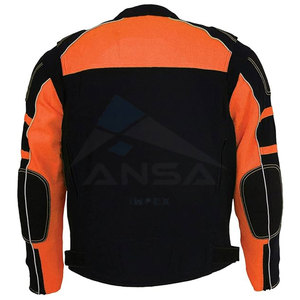 Chaqueta de Motocicleta de Malla Negra de Alta Calidad con Protección para Hombre, Equipo de Motociclismo para las Cuatro Estaciones, Chaqueta de Motociclismo para Hombre, Color Negro-Naranja Neón - Product Image 2