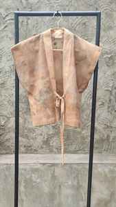 Robe Courte ECOPRINT MINI en Modal Style Vintage, Taille Empire, Col Mandarin, Antistatique pour Femme - Product Image 1