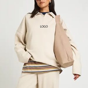 Sweat-shirt pour femme à col rabattu ou acheteurs en gros avec prix avantageux / Couture durable de haute qualité pour un design décontracté d'hiver - Product Image 1