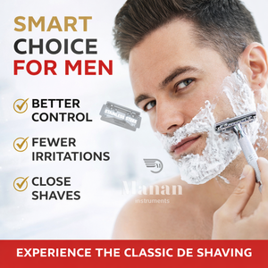 Maquinilla de Afeitar de Doble Filo de Acero Inoxidable de Alta Calidad para Hombre |   Maquinilla de Afeitar Clásica Reutilizable con Cuchilla Reemplazable | - Product Image 5