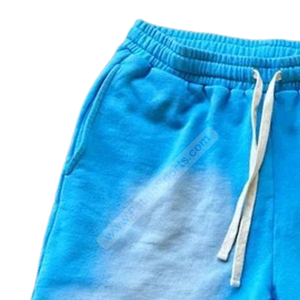 Haga su propio logotipo Pantalones cortos de sudor desgastados personalizados Baja tasa Hombres desgastados Pantalones cortos de sudor Bordado Serigrafía - Product Image 5