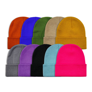 Wholesale 100% Wool Knitted Hats High Quality Custom Logo <b>Beanie</b> for Men <b>Women</b> Unisex Winter <b>Beanies</b> Multi-Color for Beach Use - Product Image 1
