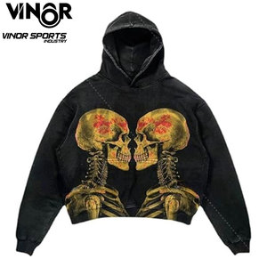 เสื้อฮู้ดผ้าคอตตอน100% ใส่ได้ทั้งชายและหญิงผ้าฟลีซปักโลโก้ขนาดใหญ่พิเศษสำหรับผู้ชายกำหนดน้ำหนักมาก350gsm ฤดูหนาว - Product Image 3