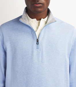 Sudadera unisex con cremallera de un cuarto para hombre y mujer Top de cuello alto de manga larga de mezcla de algodón ligero con cremallera frontal - Product Image 6