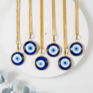 Pendentif Œil Turc Premium Tendance avec Chaîne, Pendentif en Cristal Naturel de Guérison pour la Méditation, Bijou Tendance au Meilleur Prix - Product Image 2
