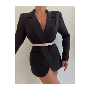 Ceinture à boucle ovale pour femmes, pour pantalons, vestes, robes et chemises - BEIGE - Product Image 2