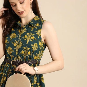 เดรสมิดิผ้าฝ้ายระบายอากาศสวมใส่สบายตัวเป็นที่ต้องการมากที่สุดสำหรับสวมใส่ในชีวิตประจำวันและในโอกาสพิเศษพร้อมส่งออก - Product Image 2