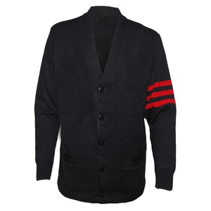 Custom Plus Sizes Casual Winter Long Sleeve V Neck Button Decoration Sweaters Sororities University Colour Embroidery Sweaters - Product Image 1