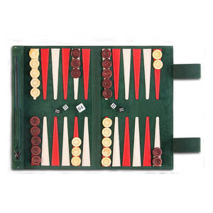 Boîte de backgammon de voyage personnalisée de haute qualité, écologique, en PU ou en cuir, avec plateau de jeu gravé pour les fêtes - Product Image 2