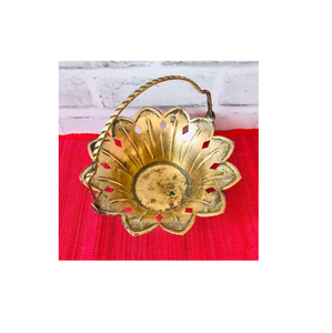 Design haut de gamme en laiton placage fer maille fil rond panier en métal Style moderne panier de fruits à la main personnalisé - Product Image 3