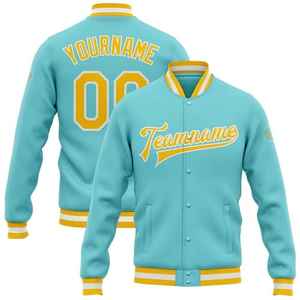 OEM personalizado lana Varsity chaqueta equipo de béisbol Letterman prendas de vestir exteriores con logotipo bordado para hombres y mujeres estilo de moda - Product Image 6