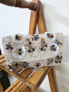 Bolso de mano con cuentas hecho a mano, detalles de piedras, bolso de noche, bolso de boda, para fiestas, elegante, bolso de mano para mujer, calidad de exportación, el más vendido - Product Image 4