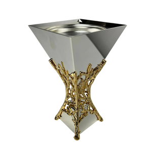 Quemador Bakhoor tradicional de la más alta calidad, soporte de incienso Mabkhara de Metal plateado martillado, difusor clásico de fragancia para el hogar - Product Image 1