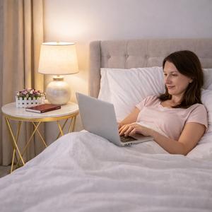 Marble Tabletop Small Round <b>Side</b> <b>Table</b> Gold Wrought Iron Frame Modern Accent Furniture For Living Room Home Decor Use Interior - Product Image 5